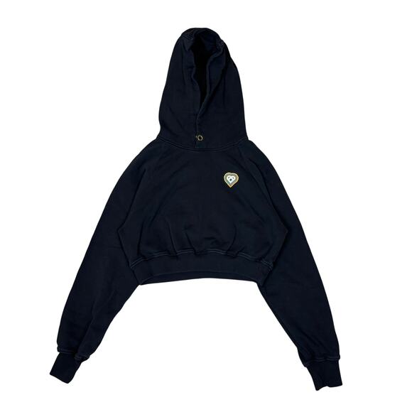 Casablanca Tennis Club Rainbow Heart Cropped Hoodie Women's XS